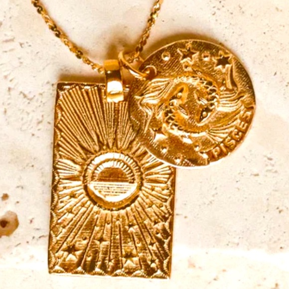 PISCES STARGAZER ZODIAC NECKLACE - Picture 2 of 3